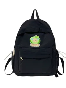 Zaino nero carino stile ins giapponese leggero e casual per ragazze e studenti.