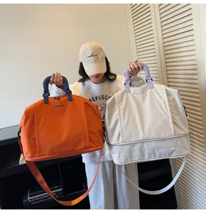 Grand sac de voyage extensible avec separation humide et seche pour le sport et voyages