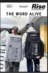 Großer Skirucksack für Outdoor-Sportarten, Helm- und Ausrüstungsspeicher, strapazierfähige Tasche.