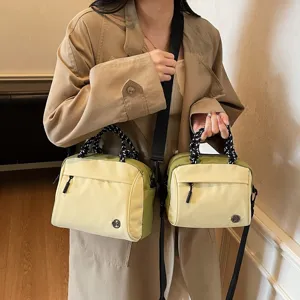 Borsa a tracolla elegante da donna borsa casual bicolore multi-comparto moderna