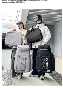 Großer Skirucksack und Reisetasche für Outdoorsport, Helmausrüstung und Reisegepäck.