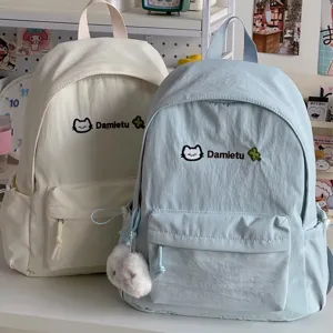 Japanese style ins casual backpack for women student cute back pack light day rucksack