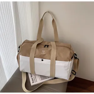 Practica bolsa de viaje deportiva grande y ligera con correa de hombro para mujeres