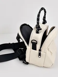 Lightweight canvas shoulder bag, casual multi-functional mini crossbody bag for daily travel.