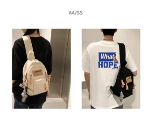 Canvas chest bag casual travel crossbody backpack for men and women stylish streetwear