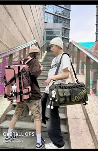 Large capacity sports gym duffel bag and travel backpack for men and women, stylish.