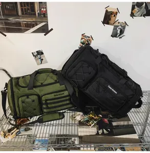 Large capacity duffel bag multi-functional outdoor fitness travel backpack for men.
