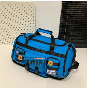 Borsone da viaggio multifunzionale blu grande capacità borsa sportiva fitness uomo