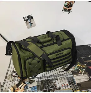 Large capacity travel duffel bag multi-functional sports fitness bag outdoor gym luggage bag