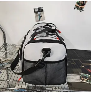 Large capacity travel duffel bag, multi-functional sports gym bag for outdoor fitness.