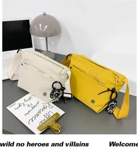 Women casual crossbody bag lightweight nylon messenger shoulder bag daily fashion trendy purse