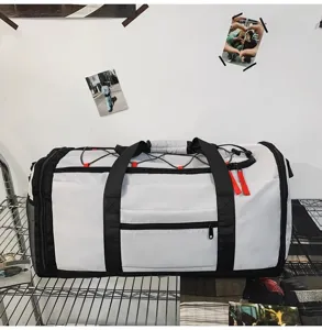 Large capacity travel duffel bag multi-functional sports fitness bag outdoor handbag luggage.