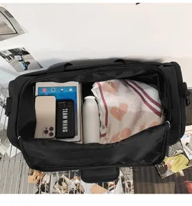 Grand sac de sport fitness pour homme, sac de voyage fourre-tout d'entraînement étanche.