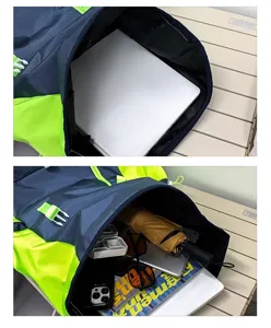Large capacity backpack interior detail showing spacious main compartment for laptop and gear.