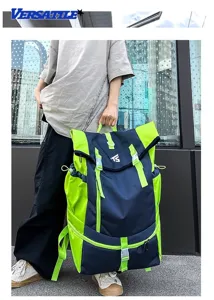 Detail view of large capacity waterproof outdoor sports backpack, ideal for students and travel.