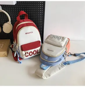 Multifunctional canvas chest bag casual student backpack stylish travel daypack for men and women