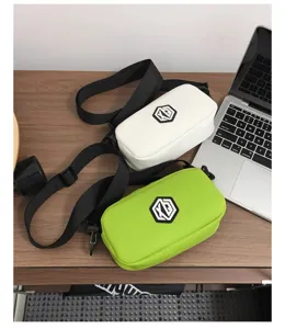 Waterproof casual crossbody bag for daily use, portable phone shoulder bag for men and women.