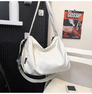 Freizeit große Kapazität weiße Umhängetasche minimalistisch Reisetasche Alltag