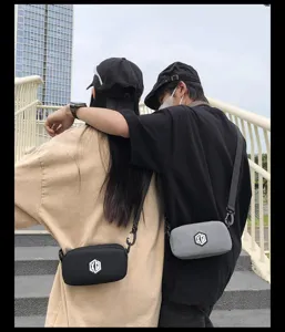 Unisex waterproof crossbody bag, minimalist stylish mobile phone messenger bag for daily wear