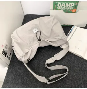 grey casual crossbody shoulder bag large capacity outdoor travel sports daypack
