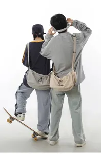 Casual lightweight nylon crossbody bag for daily outdoor travel and casual sports use.