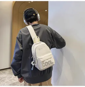 Trendy casual sling bag for men and women, stylish lightweight crossbody backpack for daily travel.