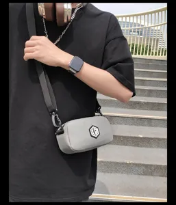 Waterproof single shoulder crossbody bag for daily use, portable and stylish design.