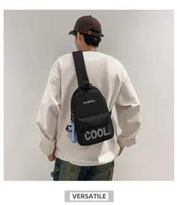 Mens casual chest bag stylish crossbody backpack lightweight daily sports travel daypack