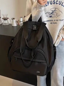 Zaino Pannolini in Nylon Grande Capacità Zaino da Viaggio Multifunzionale Separazione Asciutto Umido Borsa Tracolla per Mamma