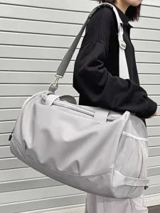 Grand sac de sport homme avec compartiment humide voyage fitness fourre-tout bandoulière