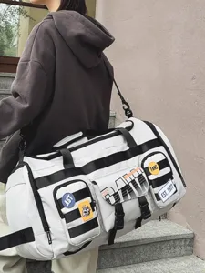 Borsa da Viaggio Unisex Grande Capacità Impermeabile in Nylon Palestra con Separazione Secco-Umido Outdoor Weekender