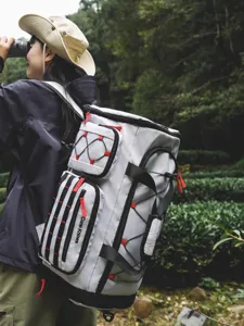 Large Capacity Nylon Travel Backpack Multi Functional Sports Fitness Bag Outdoor Climbing Handbag Luggage Duffel With Multi Pockets For Men Women