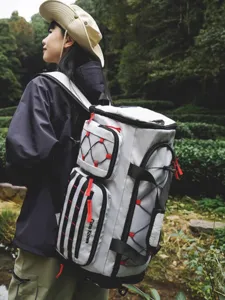 Large capacity multi-functional outdoor travel backpack, sports gym bag, and hiking daypack.