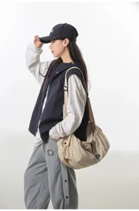 Casual lightweight crossbody shoulder bag for daily travel and outdoor activities large capacity