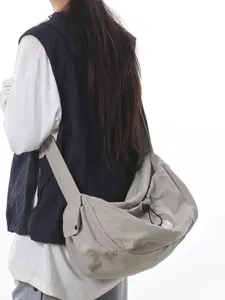 Lightweight large capacity crossbody messenger bag for casual outdoor travel and daily use.