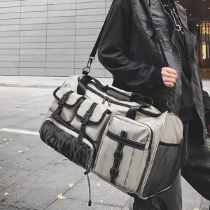 Large capacity travel duffel bag multi-functional sports fitness bag with multi pockets for gym.