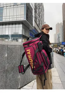 Großes Fassungsvermögen Reise-Duffel-Rucksack mit mehreren Taschen für Outdoor-Sport.