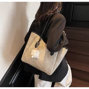 Stylische grosse Pendler Shopper Tasche fuer Damen, freizeittaugliche Schultertasche.