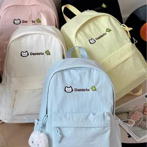 Japanese ins style cute casual school backpack for students everyday use lightweight