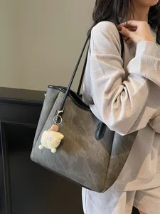 Große Kapazität Tragetasche für Damen stylische lässige Umhängetasche Alltagstasche