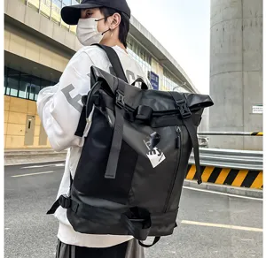 Stylish large capacity mens travel backpack casual sports lightweight waterproof bookbag