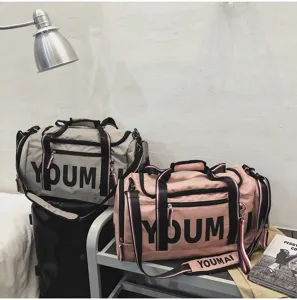 Travel duffel bag large capacity sports fitness bag waterproof weekend overnight bag unisex