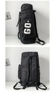 Großer Herren Reise Rucksack Sport Fitness Training Tasche Detailansicht mit Gurten.