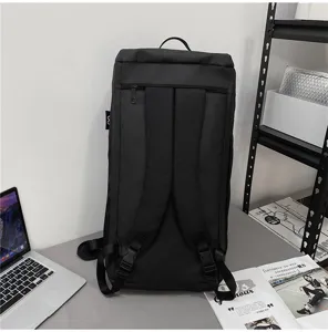 Wasserdichter multifunktionaler schwarzer Rucksack, große Kapazität für Damen und Herren.