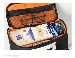Herren Reise Rucksack grosse Kapazitaet Sport Fitness Tasche mit Innenfachtaschen