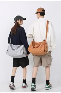 Large capacity sports gym duffel bag for travel and fitness, casual shoulder bag for men and women