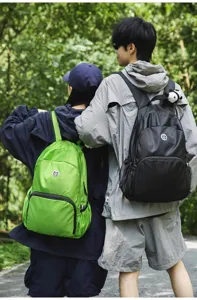 Detail view of lightweight waterproof outdoor casual backpack for travel and daily commuting.