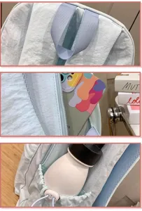 Minimalist solid color casual backpack for daily school and college student use.