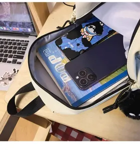 Lightweight casual school backpack for students, showcasing spacious interior capacity.