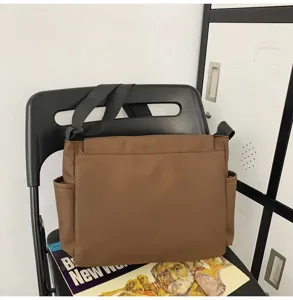 Borsa a tracolla in tela stile giapponese, grande borsa messenger casual per tutti i giorni.